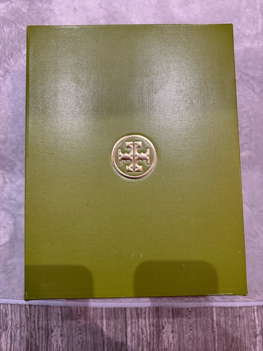 NWT Tory Burch Cross Band Suede Heel Sandals, Mustang, Size 8 - Picture 8 of 16